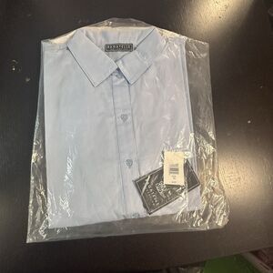 Bagatelle Collection Women’s Button Front Dress Shirt Light Blue XS NWT Career